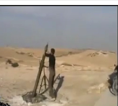 بالفيديو مدفع هاون ينفجر بالمسلحين