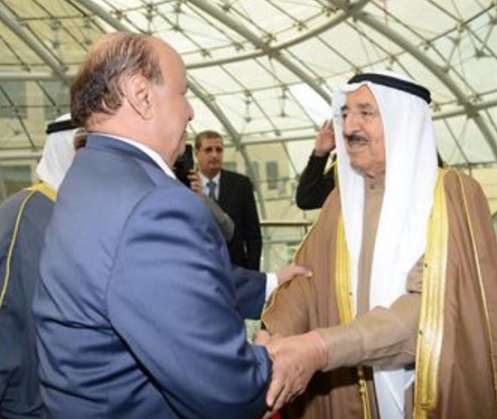 مصادر تكشف سر الزيارة الخاطفة للرئيس هادي الى الكويت
