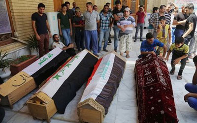 18 قتيلاً في تفجير مزدوج<br />
استهدف مصلين سنة شمال بغداد