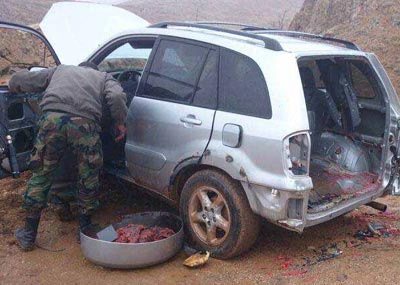 المسلحون اعتمدوا طريقاً جديداً لإدخالها
الجيش اللبناني يضبط سيارة مفخخة
بـ 250 كلغ من المتفجرات في حام ــ بعلبك
