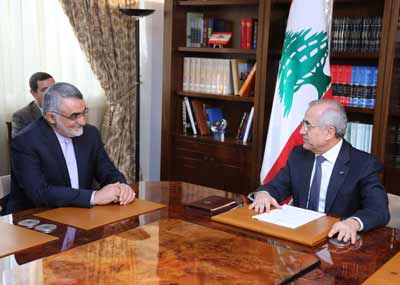 عرض الاوضاع مع بروجردي وفنيش ودو فريج
سليمان: طموحي في ختام العهد أن ألقي خطاب المغادرة
هنا في قصر بعبدا لتسليم رئيس مُنتخب بشكل طبيعي