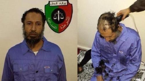  صورة الساعدي القذافي في قبضة السلطات الليبية 