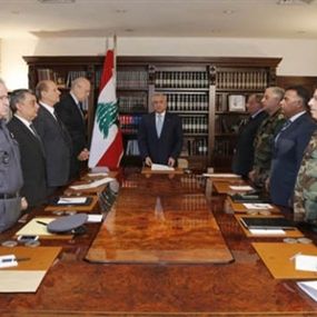 إجتماع أمني في بعبدا يدعو إلى زيادة التدابير الأمنية تحسباً لأي تطوّر جديد