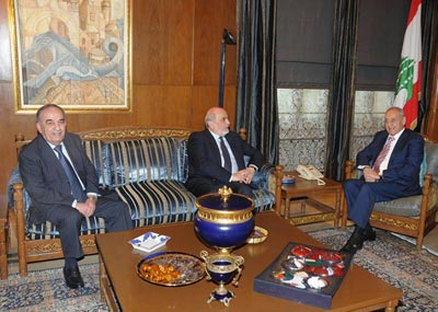 بري استقبل حردان وقانصو 