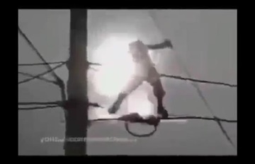شاب يرقص على أسلاك كهربائية.. ماذا حلّ به!!!