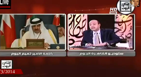 بالفيديو الرئيس المصري كان من الممكن ان ياكل امير قطر