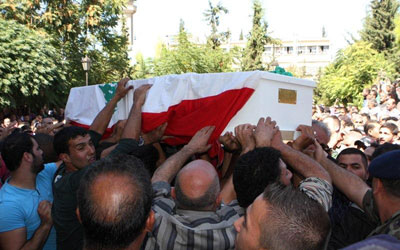 بعلبك شيّعت ابنها الشهيد المجند محمد علي صلح <br />
ممثل قهوجي: سنلاحق الموضوع حتى تحقيق العدالة كاملة<br />
