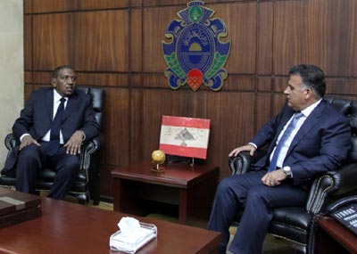 ابراهيم استقبل  سفير السودان 