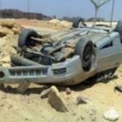 قتيل وجريح بانقلاب سيارة على طريق القوزح في الجنوب