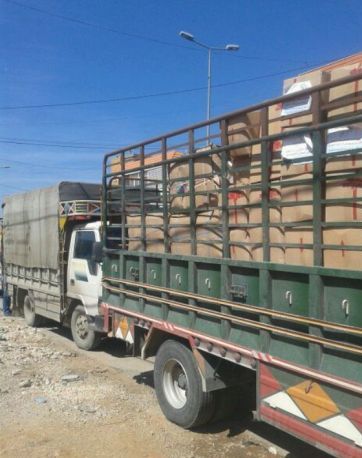 قافلة مساعدات بلدة الطفيل وصلت الى حام