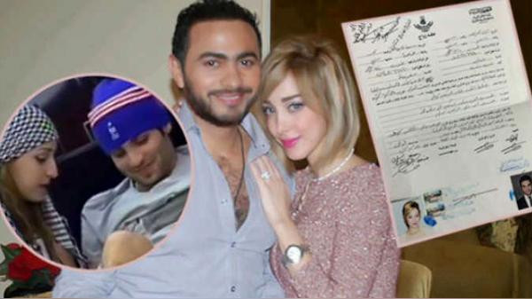 تامر حسني لم يكن الاول في حياة زوجته 