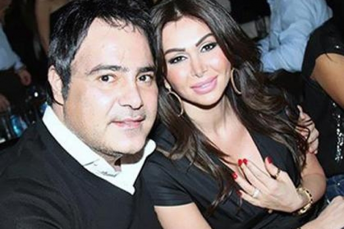 عاصي الحلاني مع زوجته في لندن