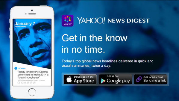 “ياهو” تطلق تطبيق الأخبار Yahoo News Digest