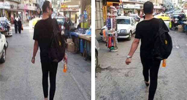 شاب يتجول في مدينة نابلس بـ "الفيزون"