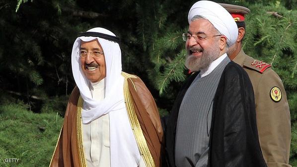 بالفيديو امير الكويت قد يقع في طهران