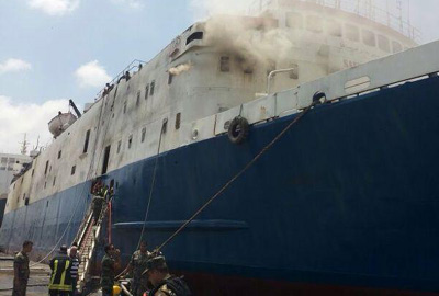 السيطرة على حريق في الباخرة «زاهر 5» بمؤازرة الجيش وفوج الإطفاء