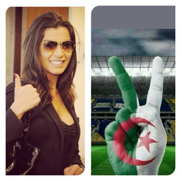 بالصورة-نادين الراسي تدعم المنتخب الجزائري على طريقتها الخاصة!