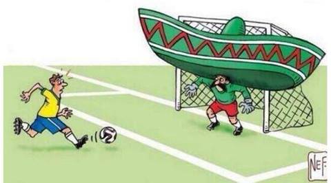 الصورة تشرح مباراة البرازيل والمكسيك 