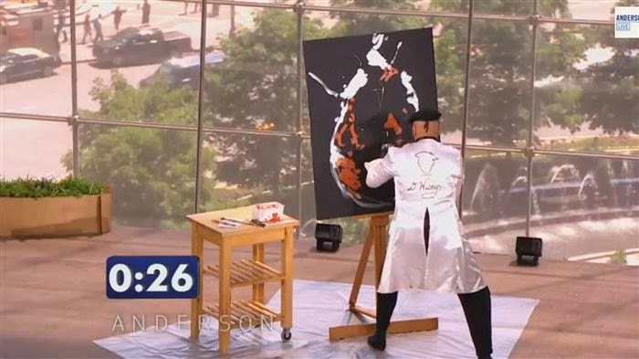 بالفيديو : رسام خارق يرسم لوحة مذهلة في 90 ثانية ! 