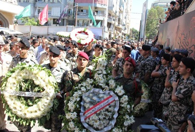 الأمن العام وأهالي الضاحية شيّعوا الشهيد عبد الكريم حدرج
مُمثّل ابراهيم : سنعمل على اقتلاع جذور ومنابت الإرهاب
لن نتسامح مع من يختلق التبريرات ويجد الأعذار لهذه الجرائم الموصوفة