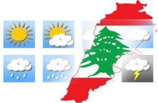 طقس لبنان غداً قليل الغيوم