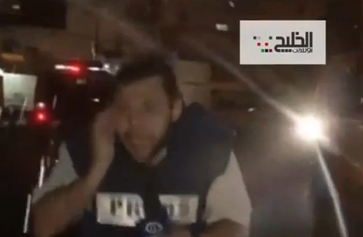 مراسل يصاب مباشرة على الهواء في القدس