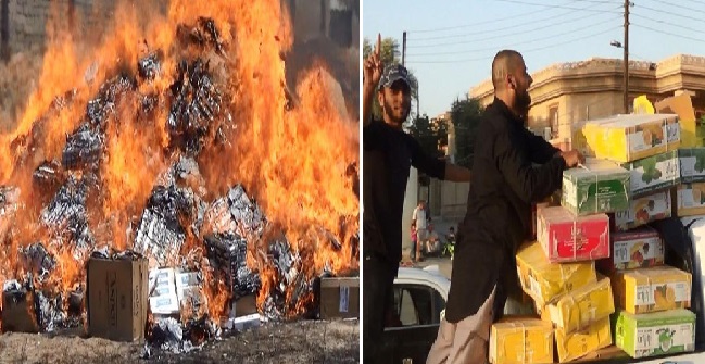 بالصور - "داعش" تشن هجوماً على السجائر والأراكيل والمعسل