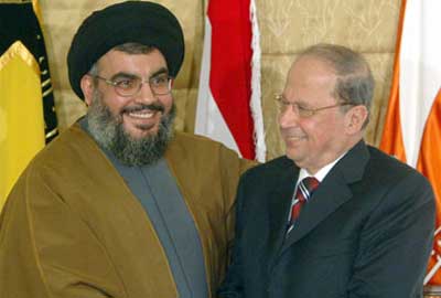 السيد نصرالله يقود سيارة رئاسة الجمهورية اللبنانية