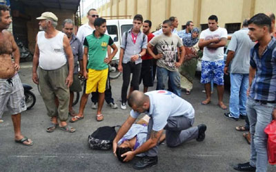 إصابة تلميذ أثناء نزوله
من الباص المدرسي في صور