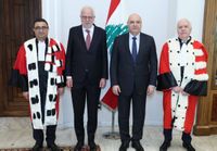رئاسة الجمهورية: المدعي العام التمييزي القاضي أحمد رامي الحاج أقسم اليمين أمام الرئيس عون في حضور وزير العدل عادل نصار ورئيس مجلس القضاء الأعلى القاضي سهيل عبود