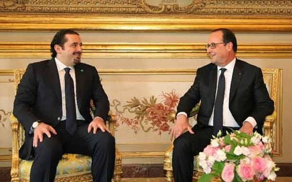 الحريري بعد لقائه هولاند : لا مانع من لقاء عون