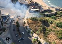 حريق في منطقة الروشة