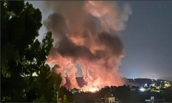 اندلاع حريق في دير مار ميما إثر سقوط قذيفة مدفعية إسرائيلية