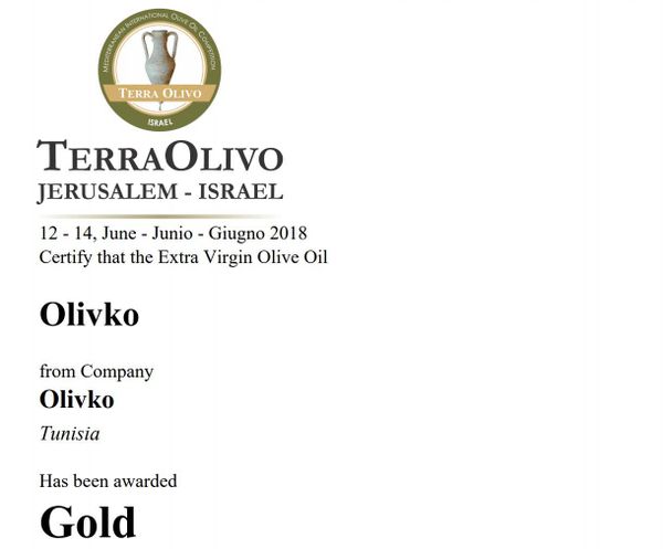Une huile d’olive tunisienne médaillée d’or en Israël