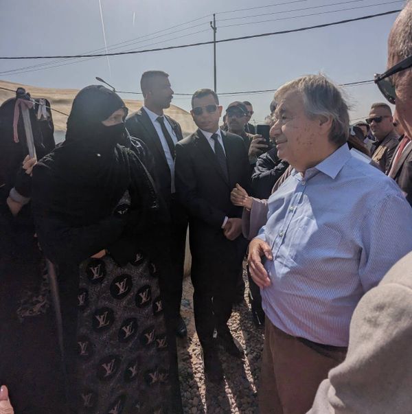 ما الرسالة التي وجهها غوتيريش بعد لقائه مع العائدين من مخيم 