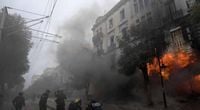 إندلاع حريق كبير بمصنع بميناء المهدية في تونس