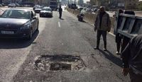 معالجة الحفرة على جسر انطلياس باتجاه جونية بشكل نهائي غدا
