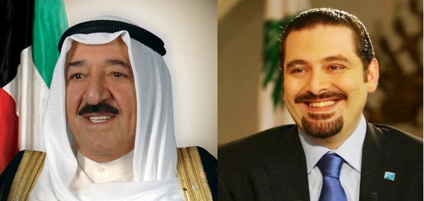 امير الكويت استقبل الحريري في قصر بيان