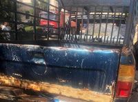 احتراق سيارة بسبب عطل كهربائي على طريق القليعة