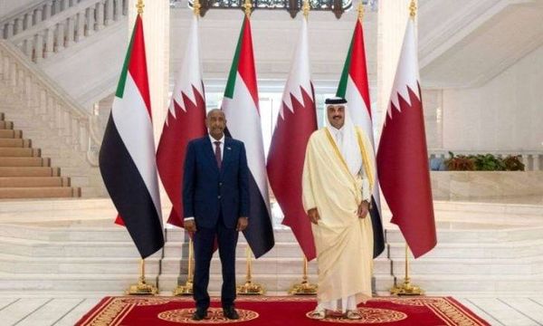 أمير قطر يستقبل البرهان