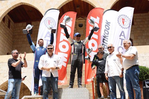 النادي اللبناني للسيارات والسياحة نظّم سباق الهضبة الأول... اللقب لروجيه فغالي وإبنه أليكس وصيفه وغارو هاروتيونيان ثالثاً