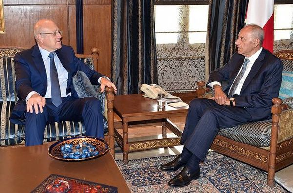 ميقاتي بعد لقائه بري: الأفضل للبنان النأي بالنفس لأن "اللي فينا بيكفينا"