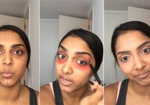 بالفيديو- حيلة مذهلة لإخفاء الهالات السوداء باستخدام أحمر الشفاه