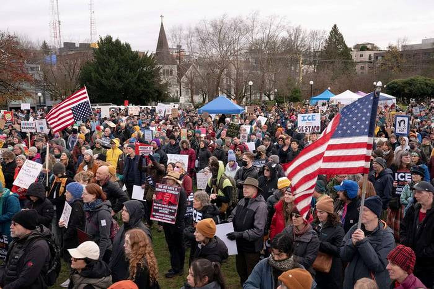 تظاهرات حاشدة في أميركا إحتجاجاً على جريمة مينيابوليس