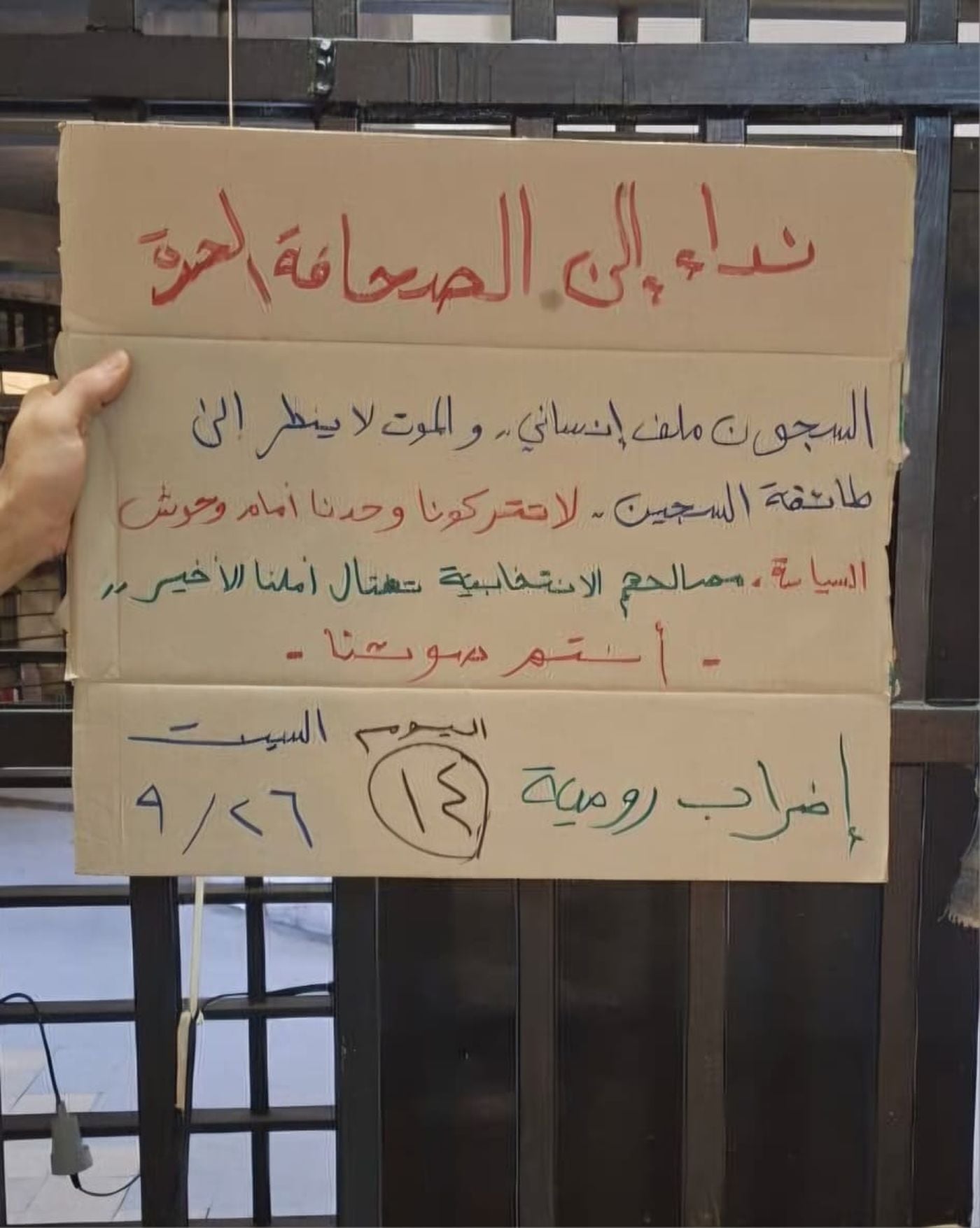إضراب سجناء رومية عن الطعام والدواء يدخل يومه الـ14