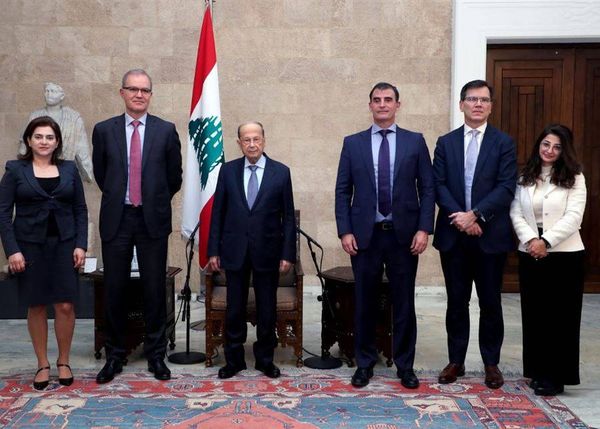وفد صندوق النقد الدولي في قصر بعبدا