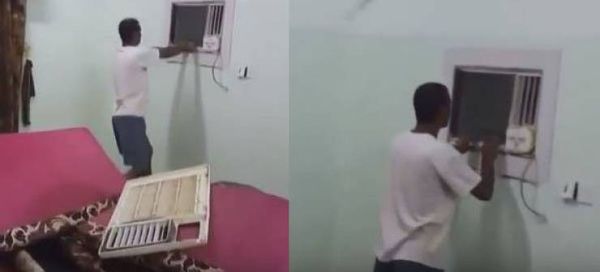 بالفيديو: سمع صوتاً غريباً قادماً من داخل المكيف فقرر فتحه.. لن تصدقوا ما وجد!