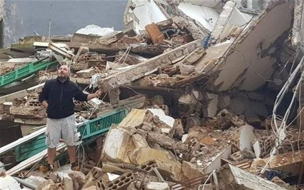 سقوط مبنى في المدوّر جرّاء العاصفة والأمطار الغزيرة