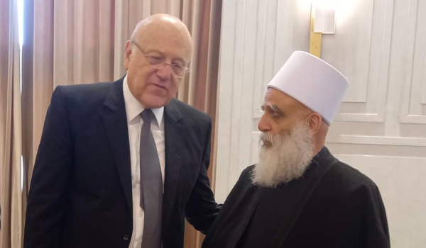 شيخ العقل زار ميقاتي معزيا وهنأ دريان وتابع اوضاع السويداء