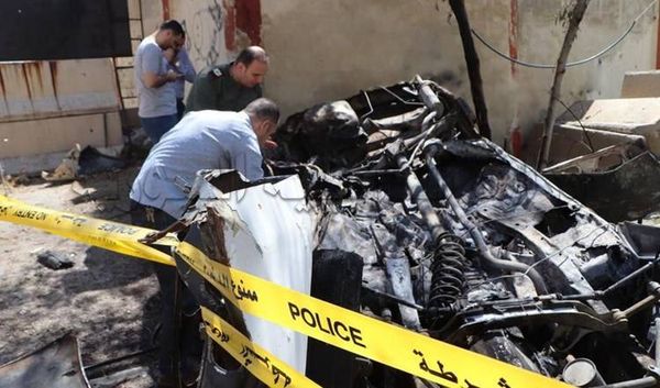 انفجار سيارة في قسم شرطة برزة بدمشق